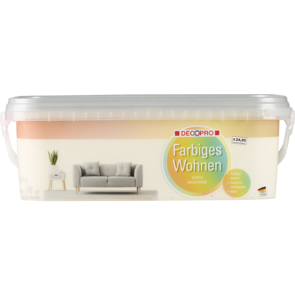 DECOPRO Wandfarbe 2,5 Liter vanille matt image number 1