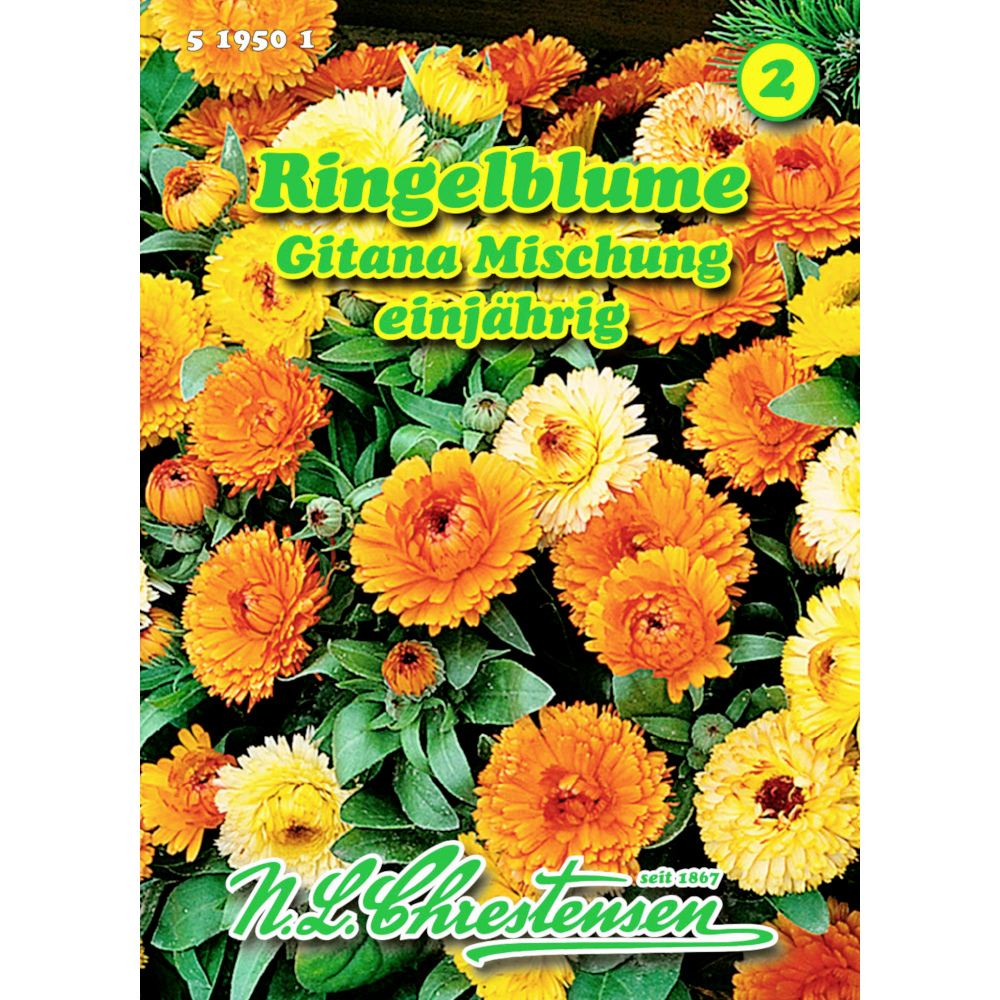 Saatgut Calendula Gitana Mix ca. 60 Pflanzen
