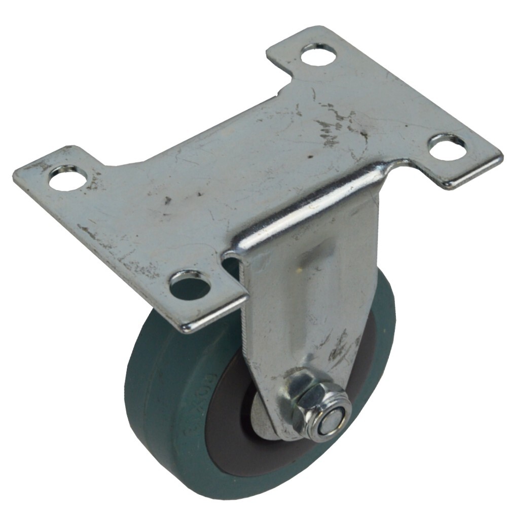 Bockrolle Ø50mm grau Tragkraft 40kg Vollgummi Transportrolle Laufrolle image number 0