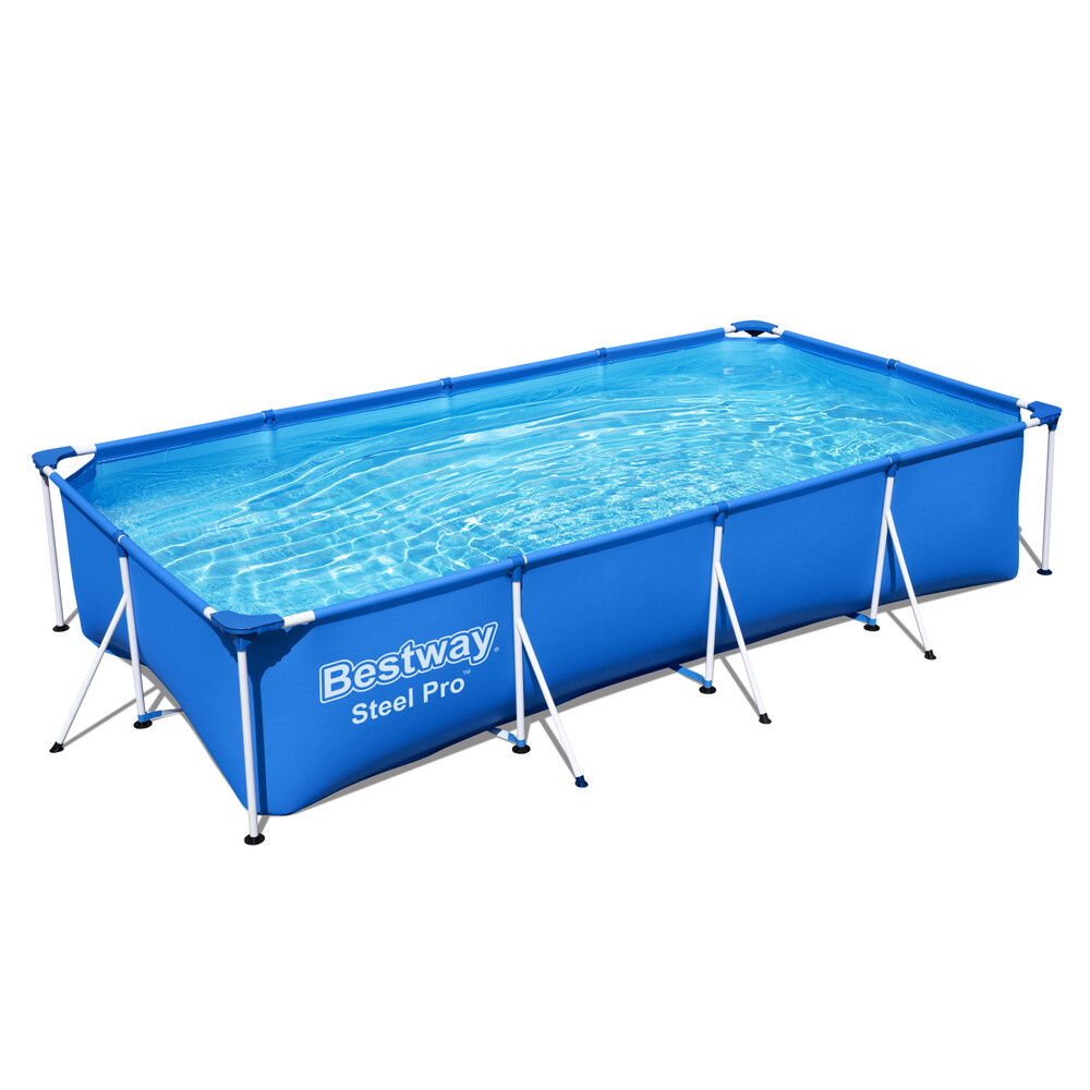 Bestway® Steel Pro Frame Pool-Set eckig mit Filterpumpe image number 1