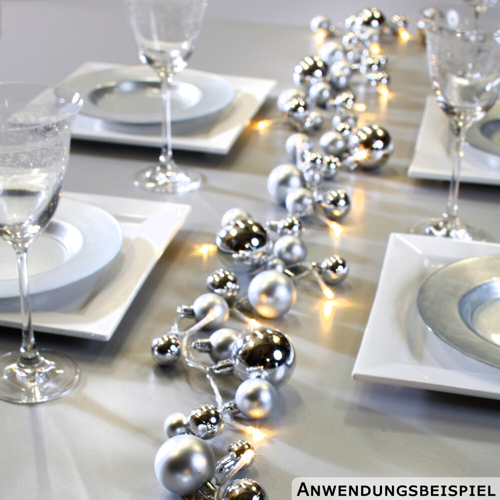 Kugel-Lichterkette mit 20 LEDs - 3-fach sortiert image number 5