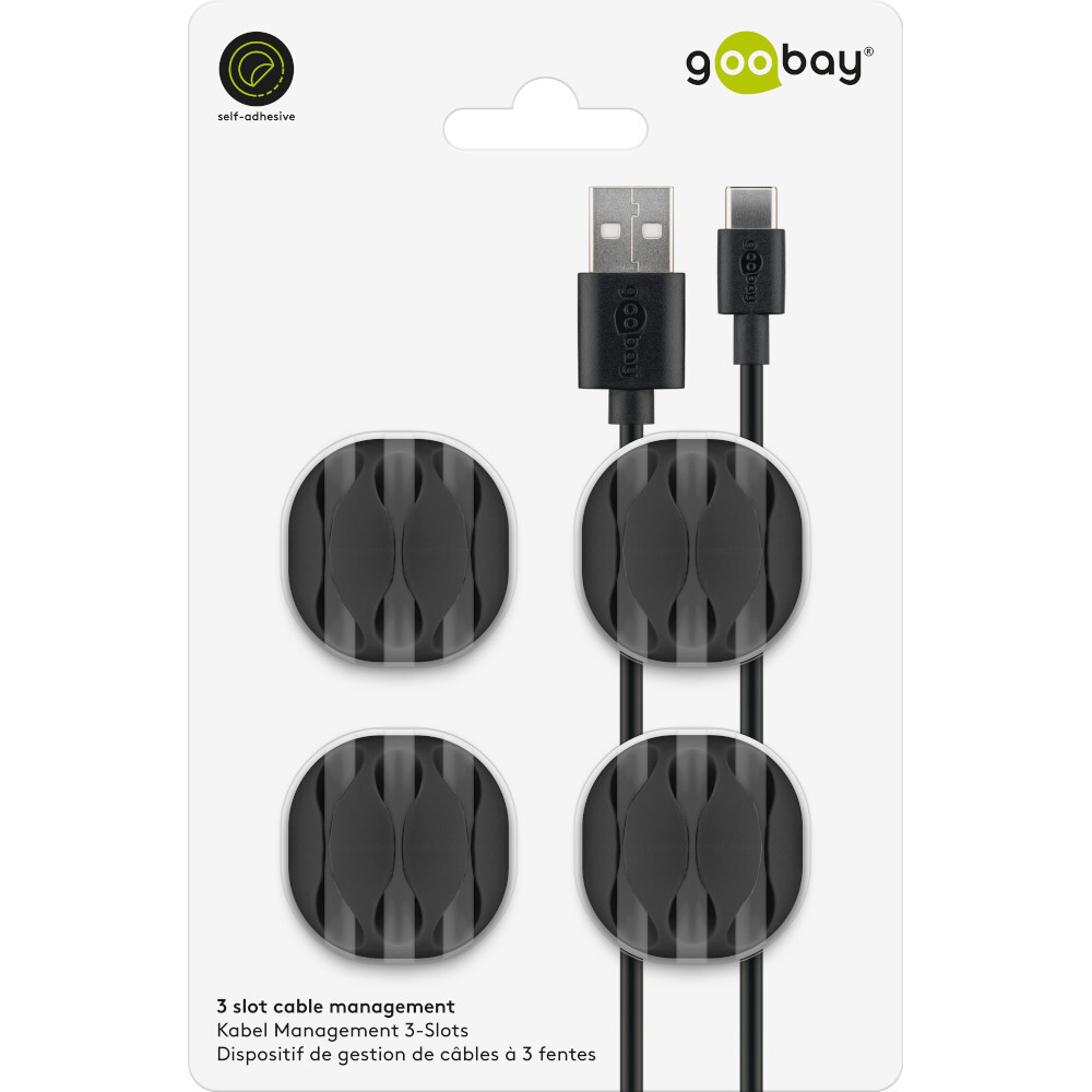 Goobay Kabel Management 3-Slots image number 0