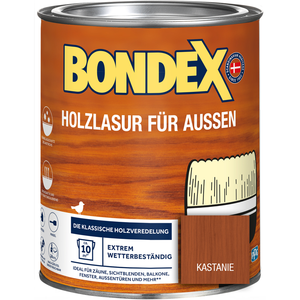 BONDEX Holzlasur für Aussen Kastanie 750 ml image number 0