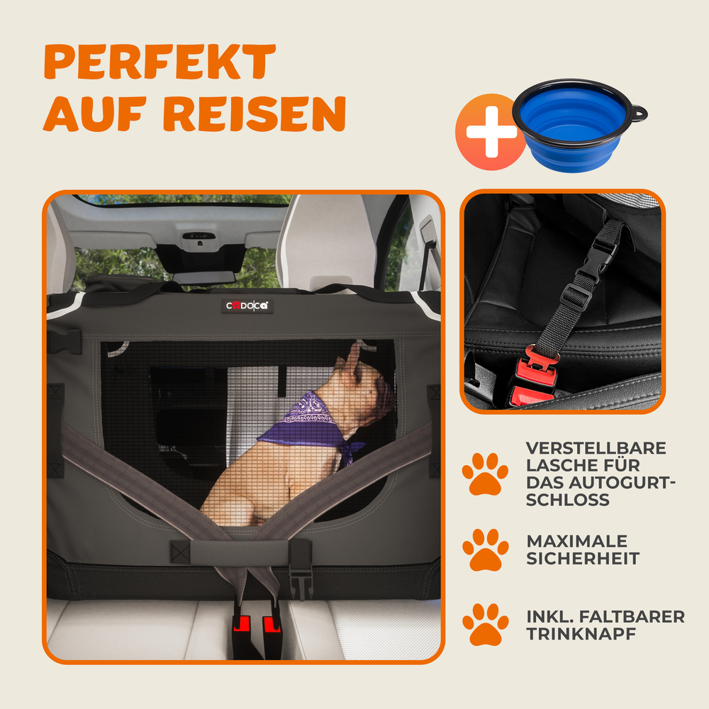 Tiertransportbox M 60 x 42 x 44 cm Anthrazit image number 3