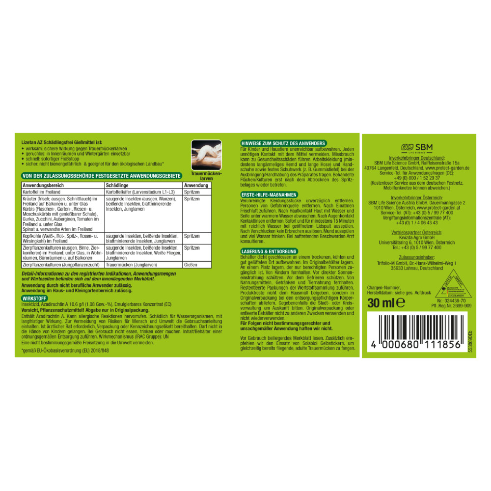 Protect Garden Lizetan® AZ Schädlingsfrei Gießmittel 30 ml image number 1