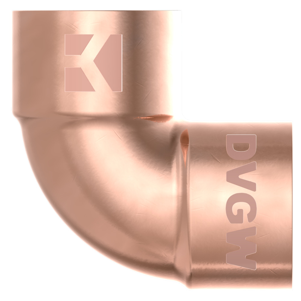 Winkel-Doppelmuffe 90° Kupfer-Lötfitting 18 mm - Nr. 5090 image number 1