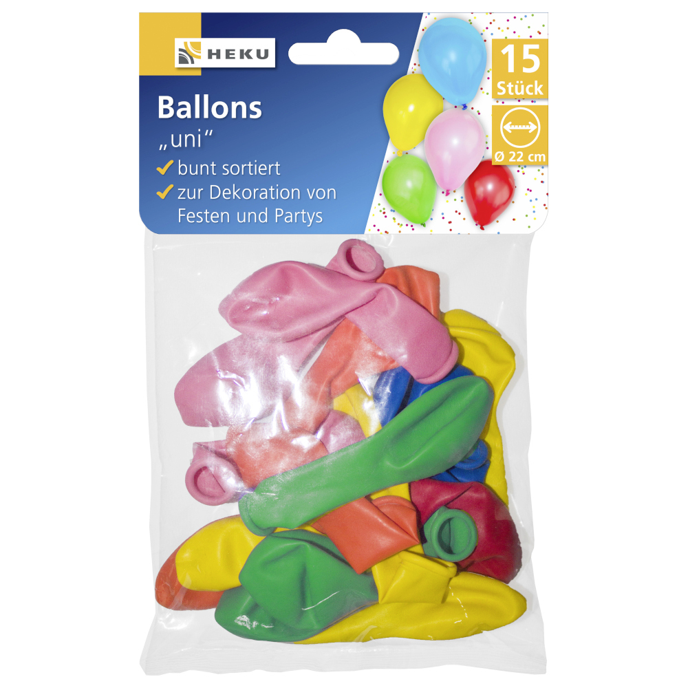 Luftballons uni 15 Stück