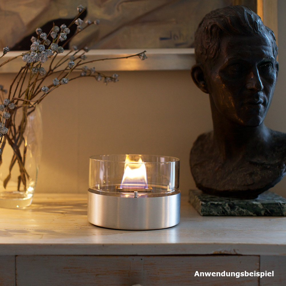 Firefix Tischfeuer Tenderflame „Cafe Alu" in silber mit Edelstahl-Docht image number 3