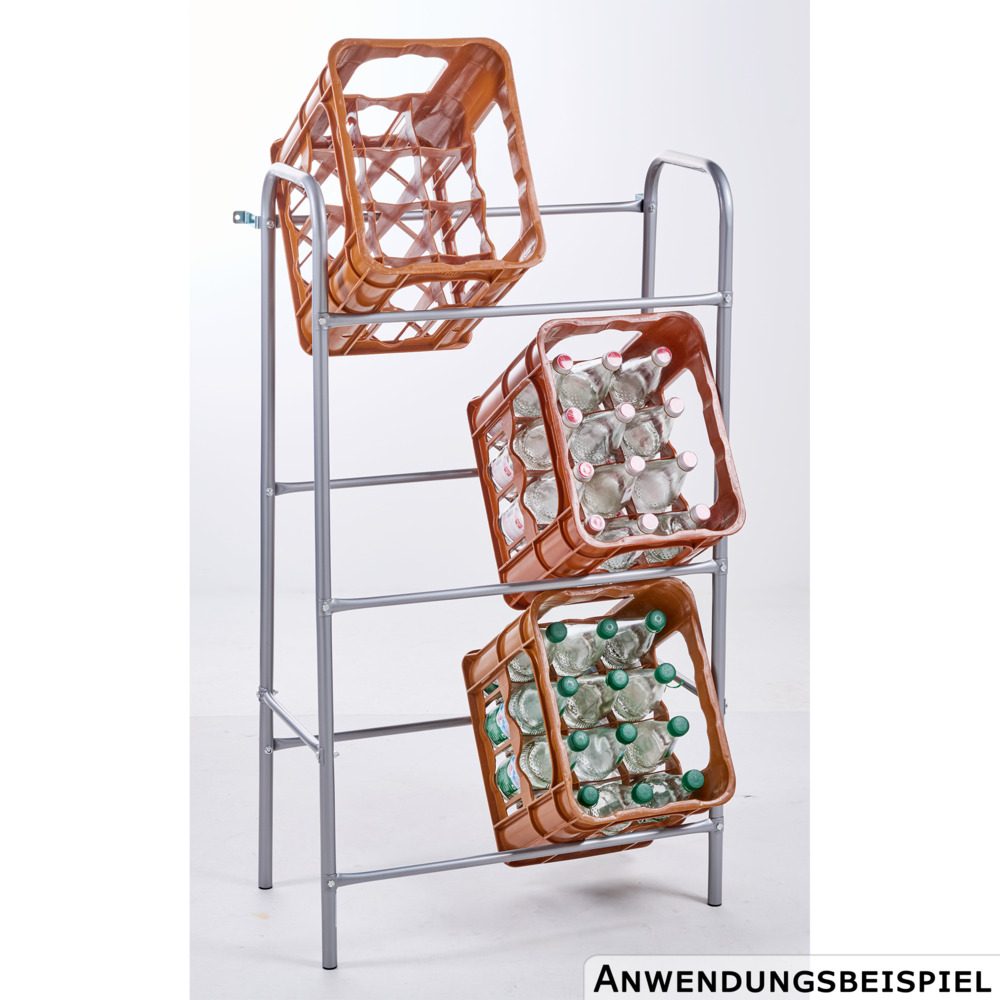 Flaschenkastenst&auml;nder silberfarben f&uuml;r 6 K&auml;sten image number 3