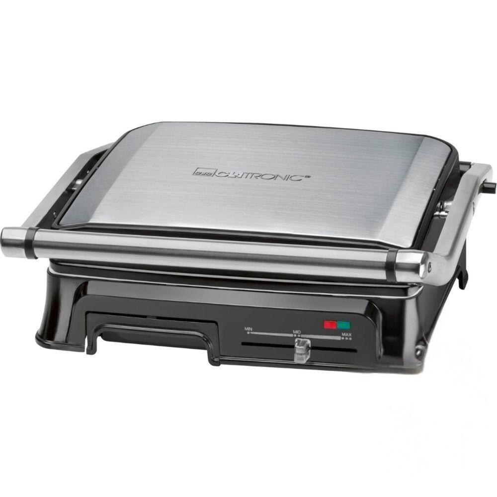 CLATRONIC&reg; Kontaktgrill Keramik Edelstahl 2000 Watt B-Ware image number 0