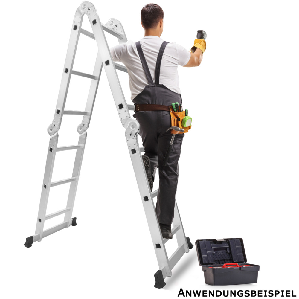 Aluminium Klappleiter 4x3 Stufen Höhe bis 3,6 m image number 6