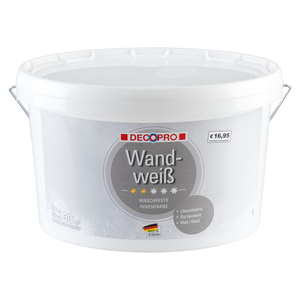 DECOPRO Wandweiß 5 Liter stumpfmatt image number 0