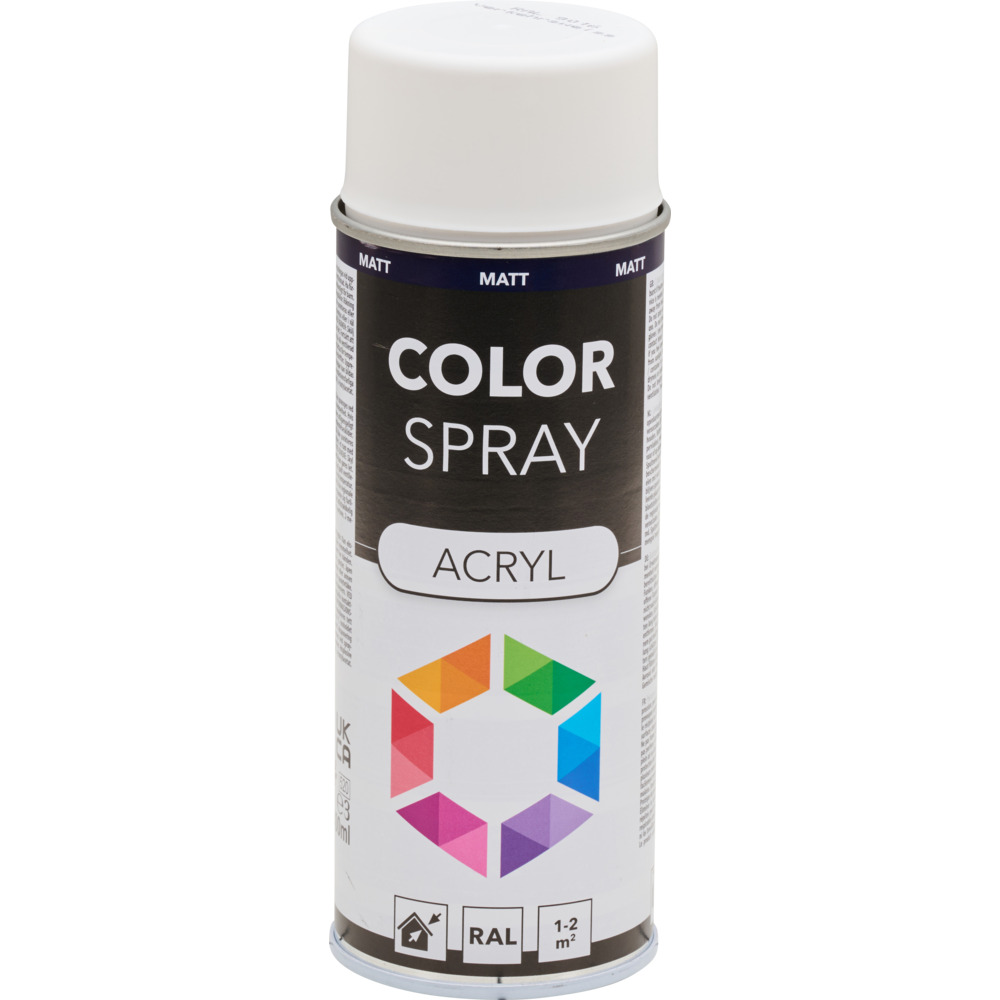 Lackspray matt 400ml Acryl RAL9016 verkehrswei&szlig; image number 1