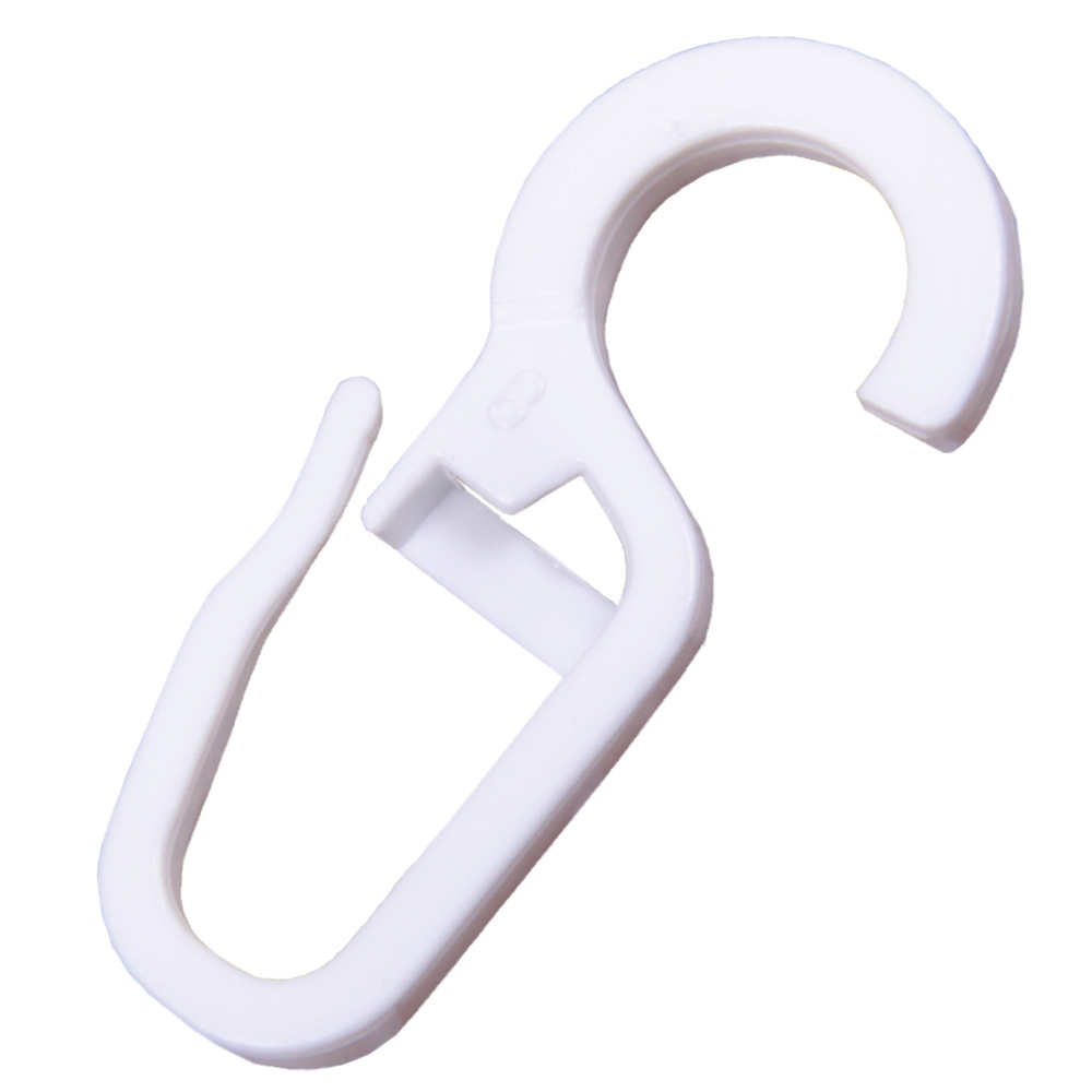 Faltenleghaken weiß 10 mm 10 Stück aus Kunststoff image number 0