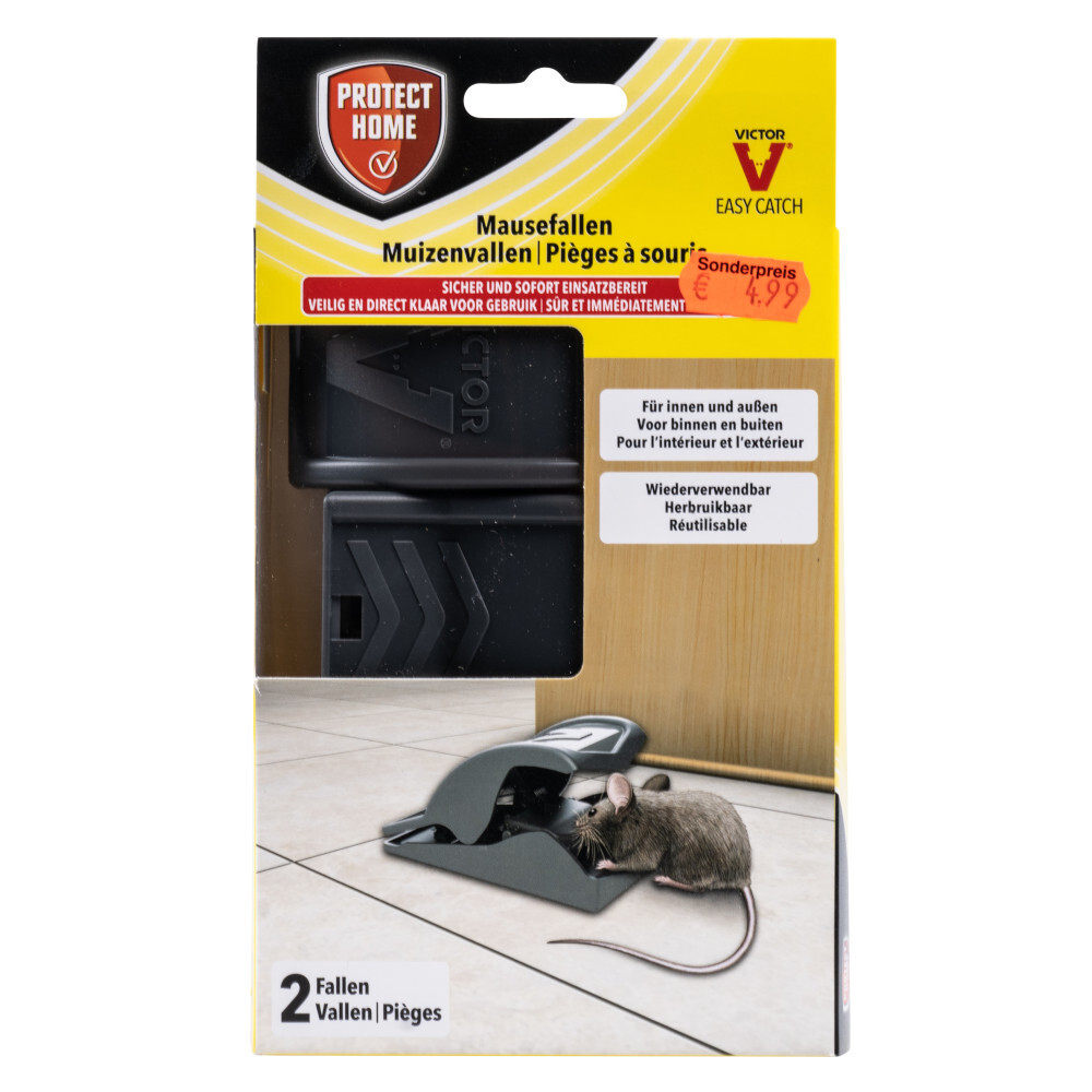Protect Home Mausefallen-Set 2 Stück mit effektiver Schlagfalle image number 1