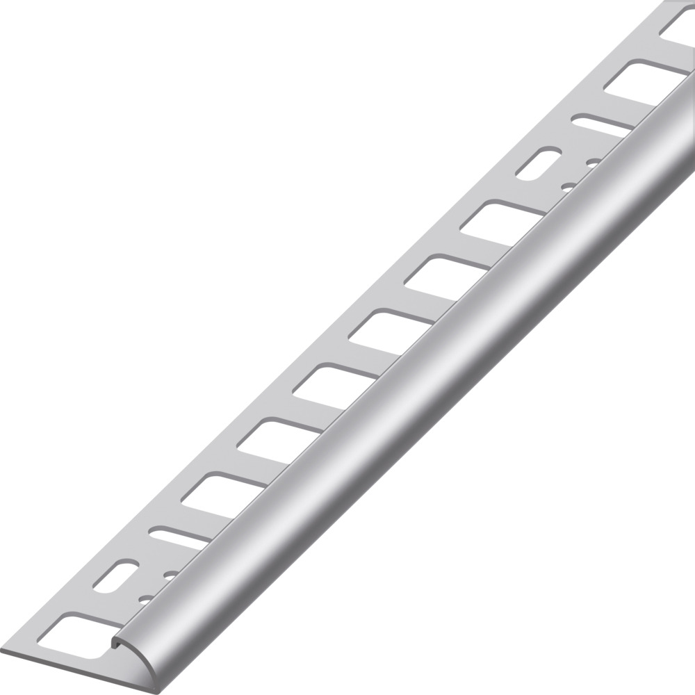 Fliesenprofil Viertelkreis Edelstahl 2500 x 10 x 21 mm