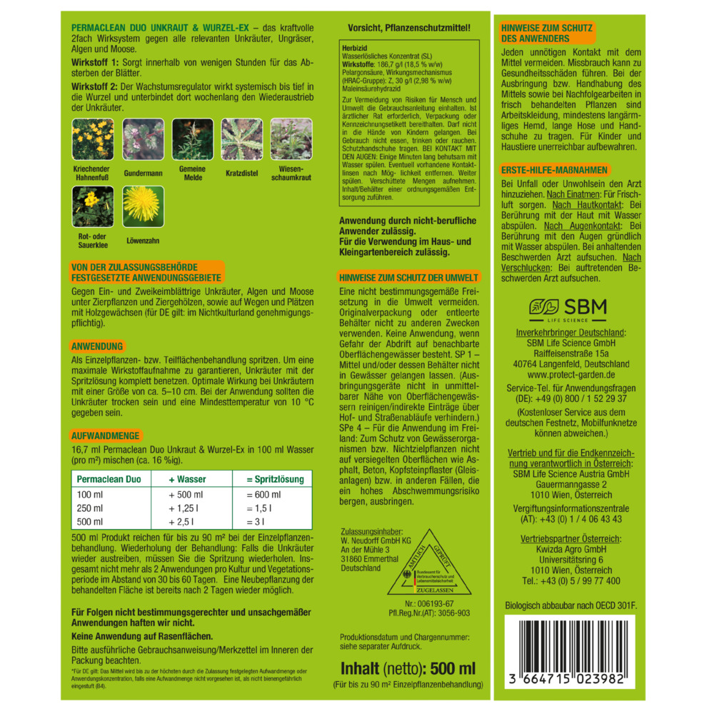 Protect Garden Permaclean Duo Unkraut & Wurzel‑Ex Konzentrat 500 ml image number 3