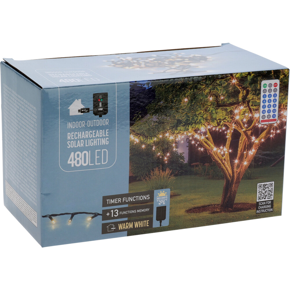 Solar Lichterkette 480 LEDs warmwei&szlig; 21,5 m image number 2