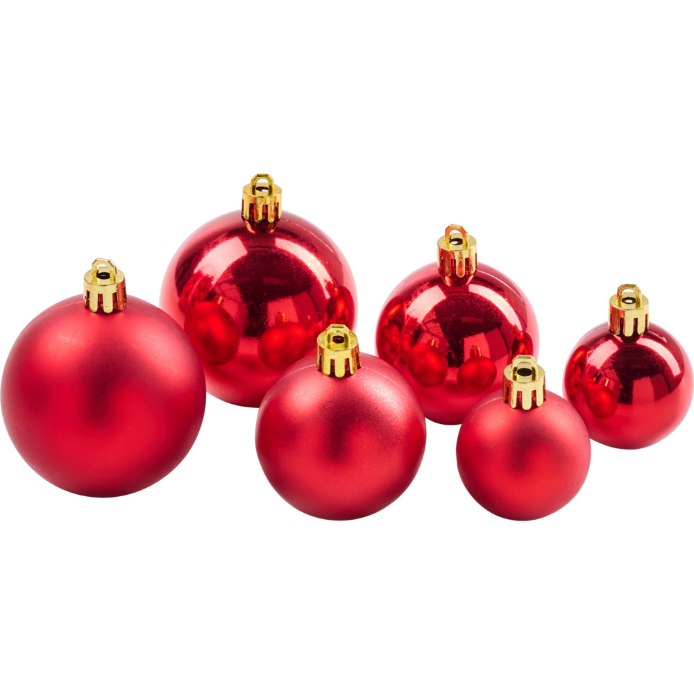 Weihnachtskugeln 60 St&uuml;ck rot image number 1