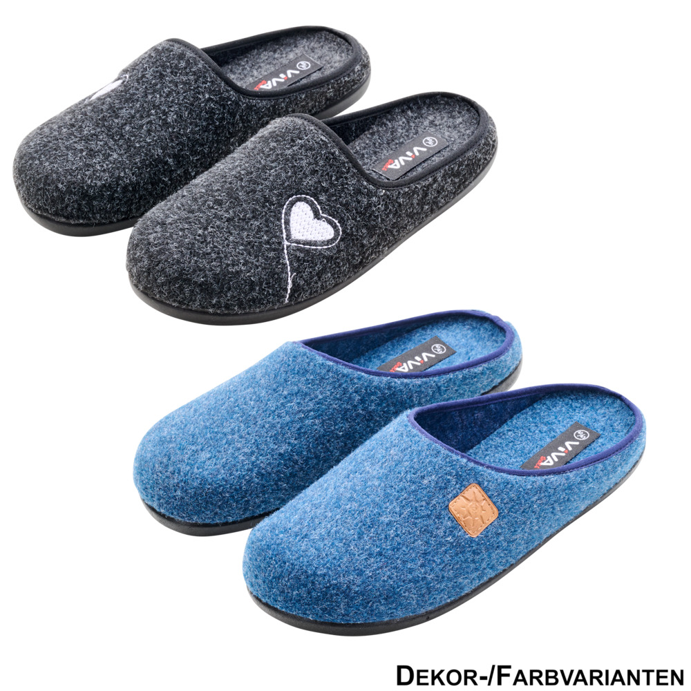 Filzpantoletten für Damen und Herren Größe 36-45