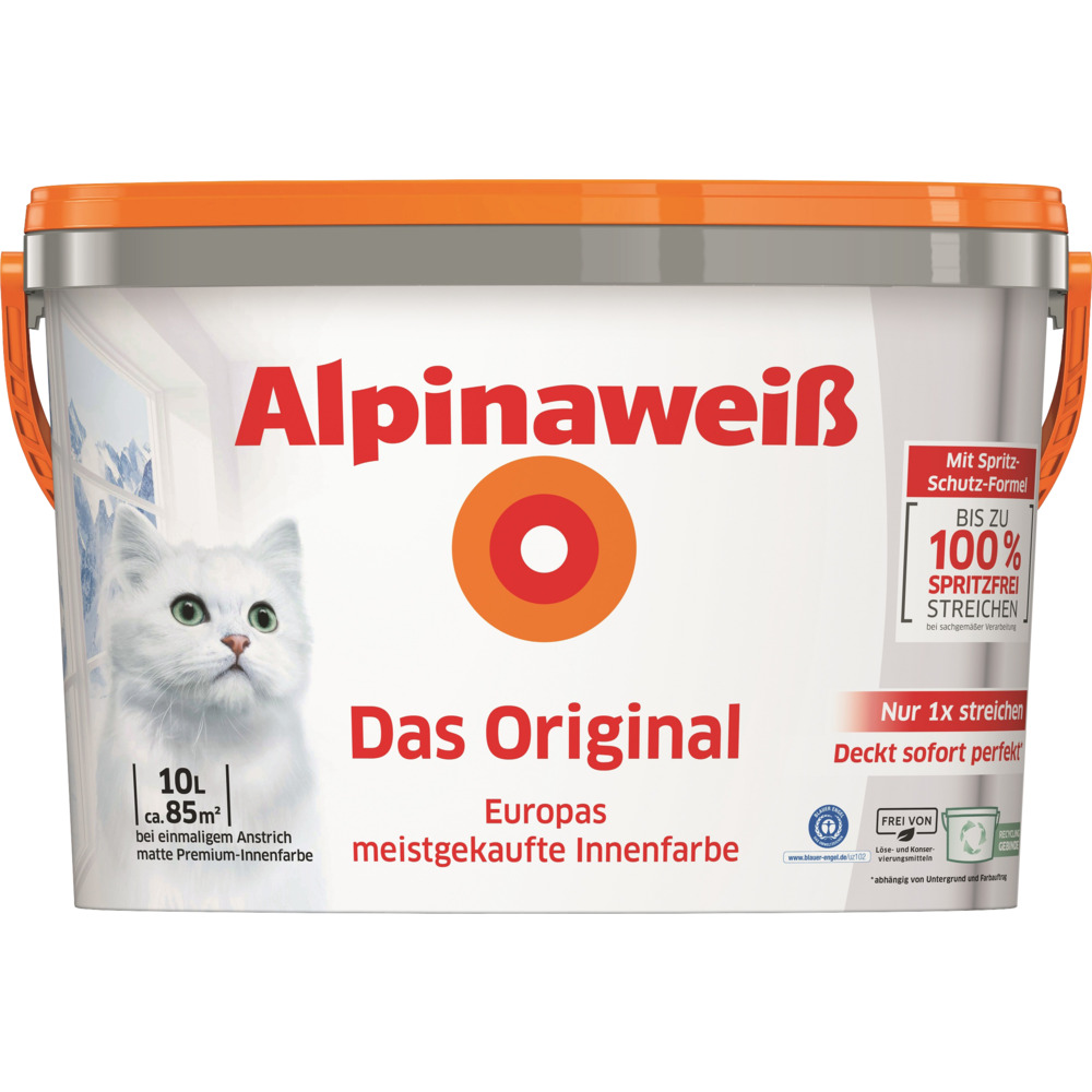 Alpinaweiß Wandfarbe 10 Liter