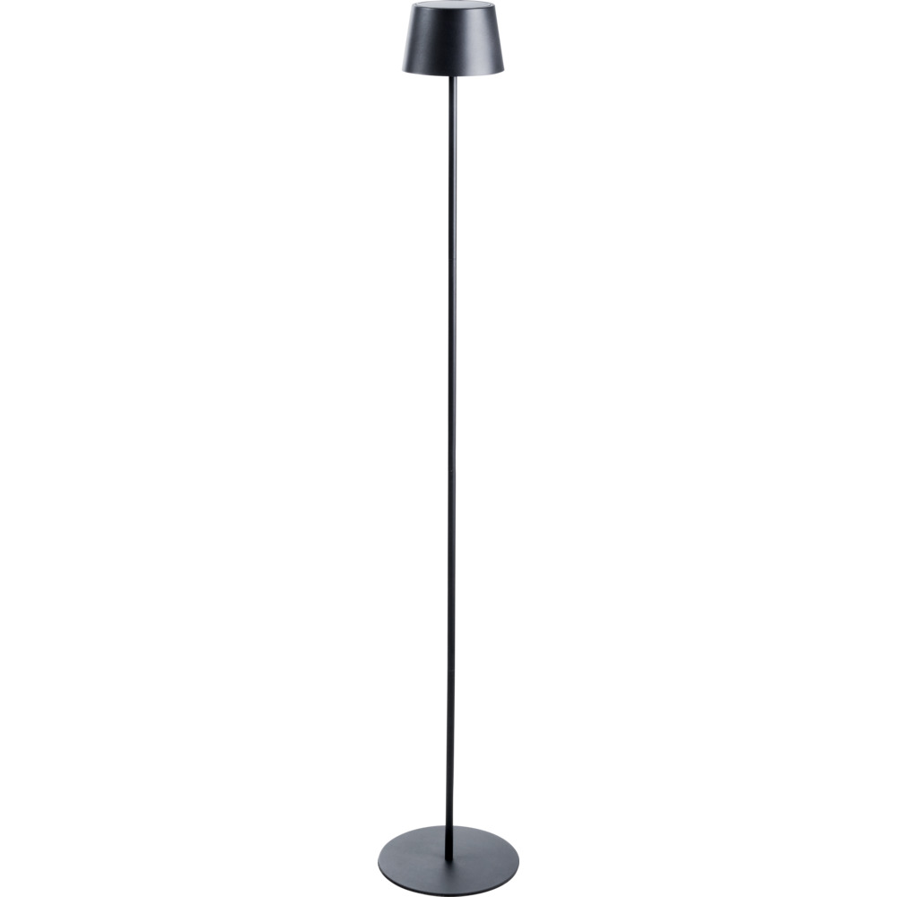 LED-Solar-Standleuchte 120 cm Metall schwarz