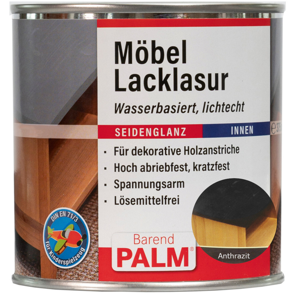 Barend Palm Möbel-Lacklasur Anthrazit 375 ml