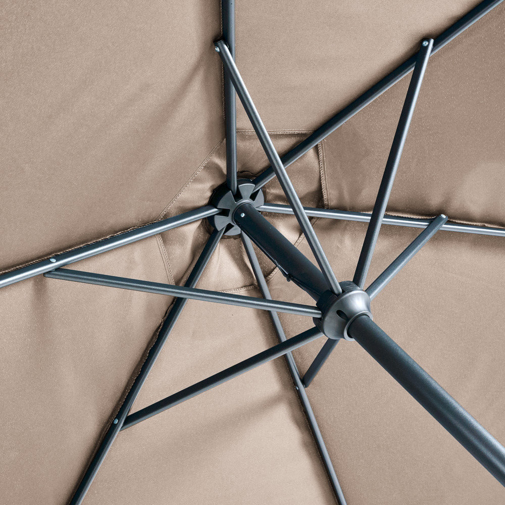 Sonnenschirm Ø 250 cm taupe aus Aluminium image number 1
