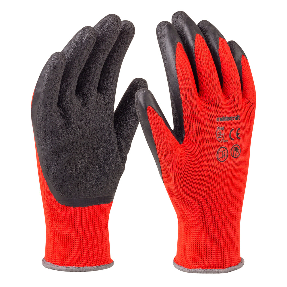 Gartenhandschuhe Größe 9 rot aus Polyester