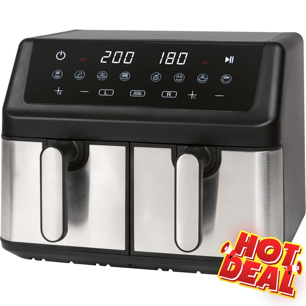 ProfiCook Doppel-Heißluft-Fritteuse PC-FR 1296 Hinox 9 Liter