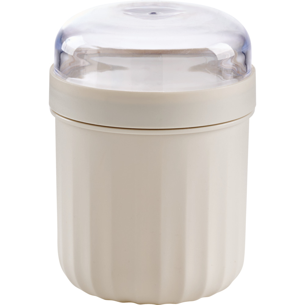 Joghurtbecher ca. 760 ml mit Gabel in Grau