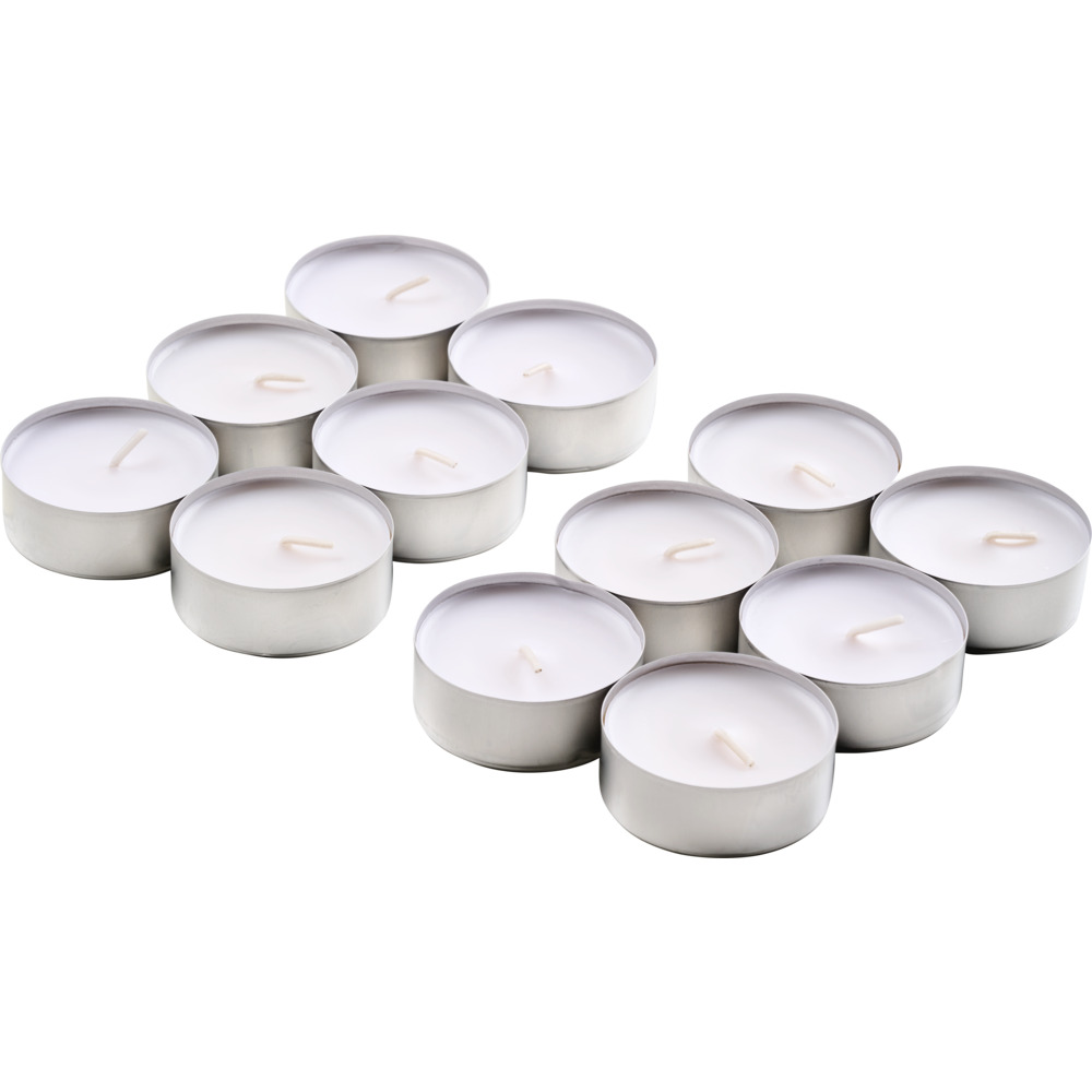Maxi-Teelichter 12er Pack wei&szlig;
