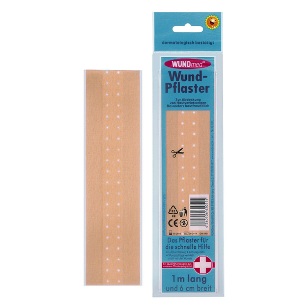 Wundpflaster 1 m x 6 cm Textil besonders hautfreundlich