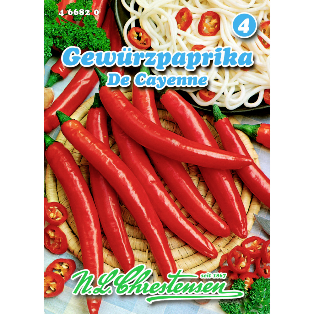 Saatgut Gewürzpaprika De Cayenne ca. 60 Pflanzen image number 0