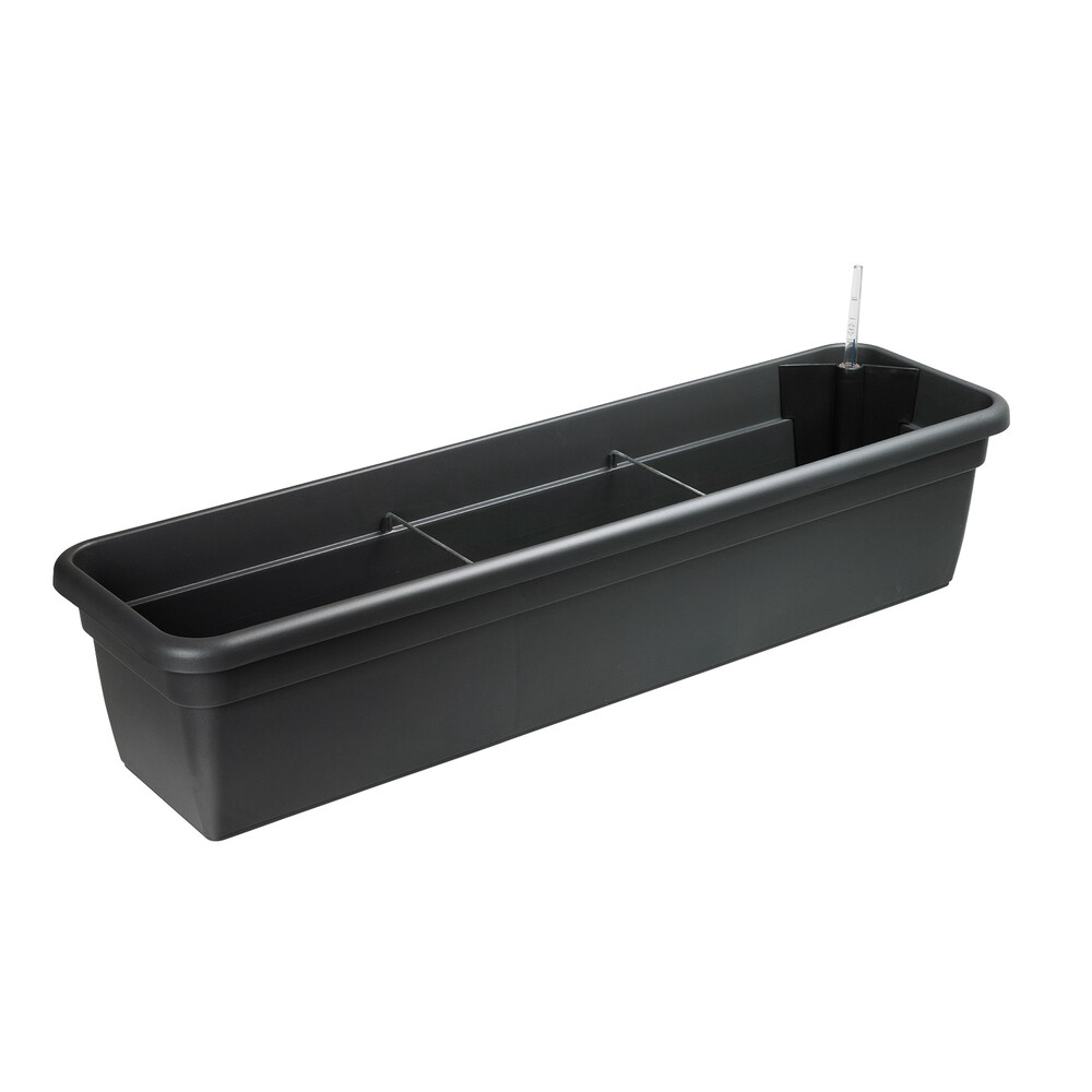 Bewässerungskasten 79 cm in anthrazit mit Wasserstandanzeige