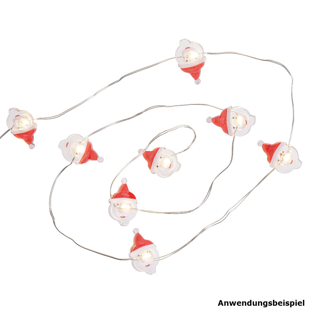 LED-Lichterkette 2,2 m mit Weihnachtsmann-Motiv image number 1