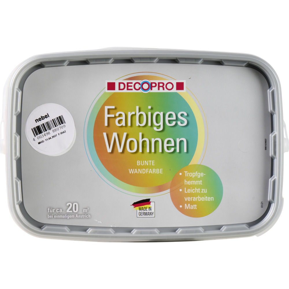 DECOPRO Wandfarbe 2,5 Liter nebel matt image number 4