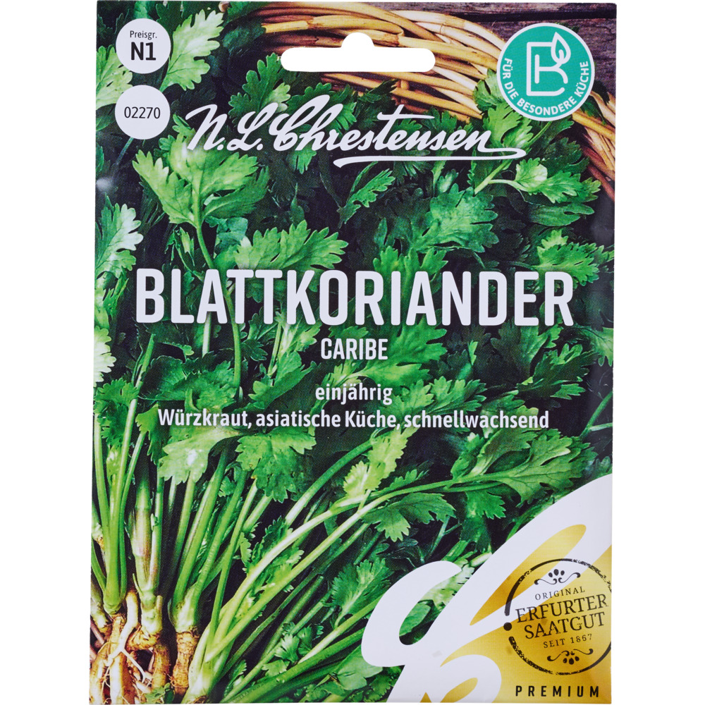 Saatgut Blattkoriander Caribe ca. 80 Pflanzen image number 0