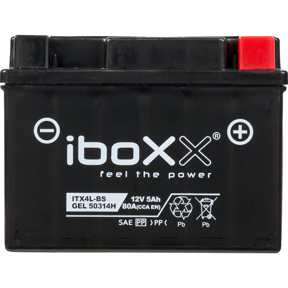 iboxx Motorradbatterie GEL 12V3Ah YTX4L-BS Starterbatterie Zweirad Batterie image number 1