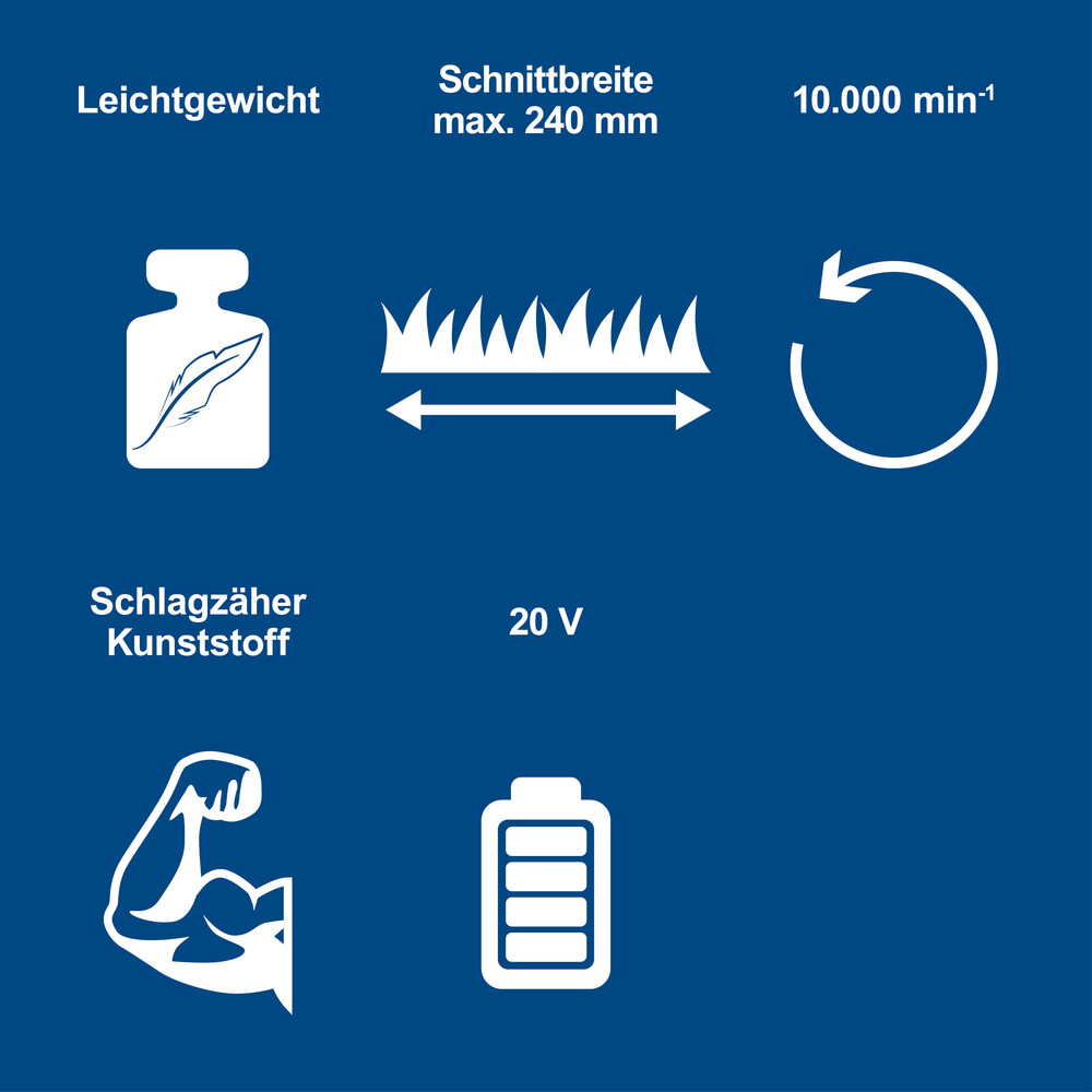 scheppach Benzin-Aufsitzrasenm&auml;her MR 200-61 und Akku-Rasentrimmer im Set image number 5