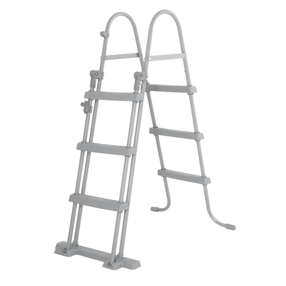 Bestway Poolleiter in Grau 107 cm 3-stufig mit hochklappbaren Einstieg image number 0