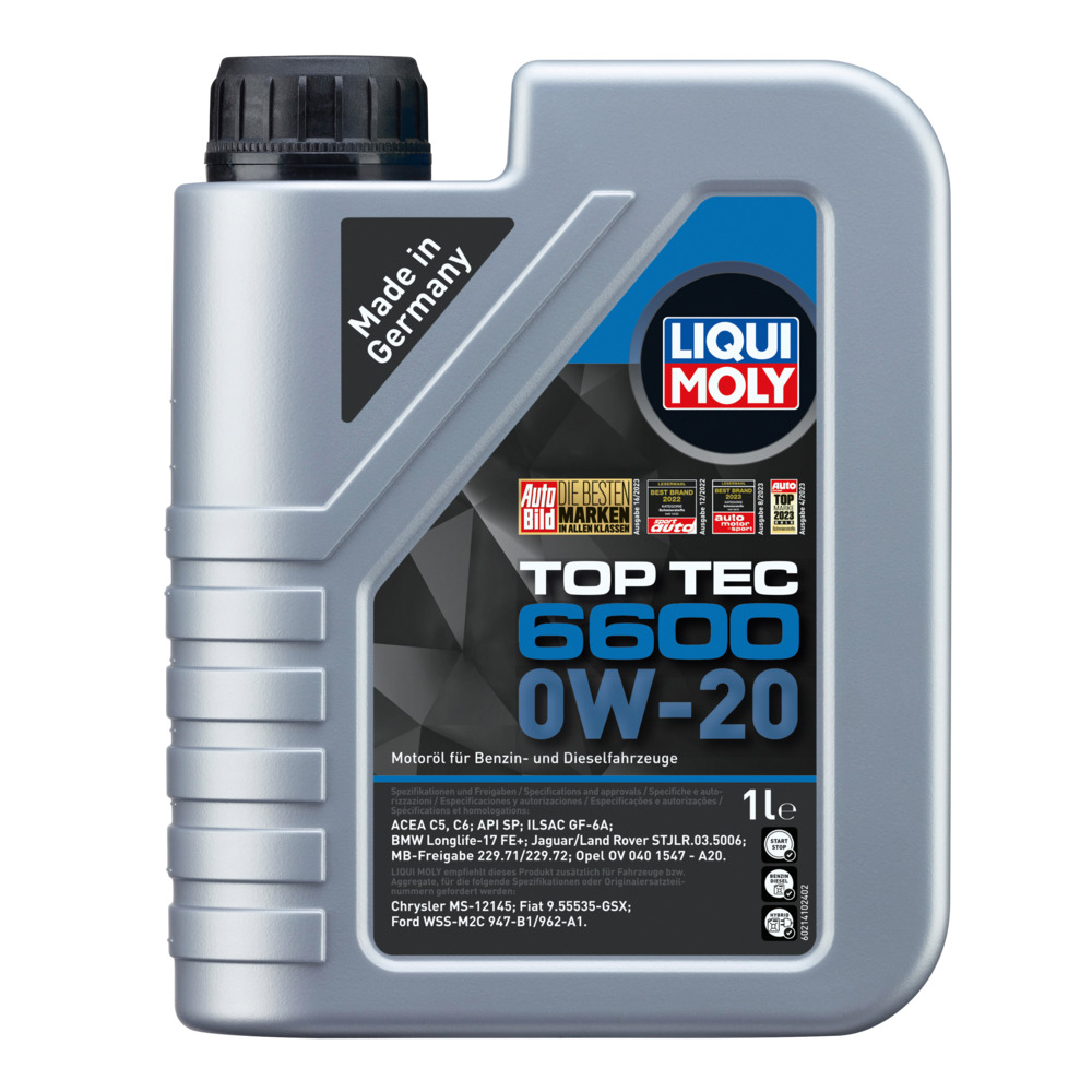 LIQUI MOLY Motoröl Top Tec 6600 0W-20 1 Liter image number 0