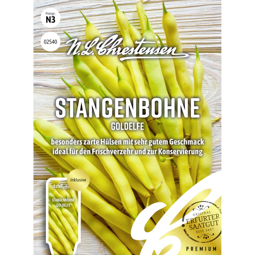 Saatgut Stangenbohne Goldelfe image number 0