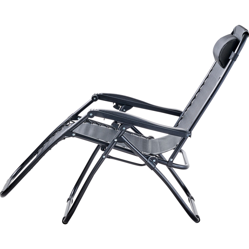 Gartenliege 2-in-1 inkl. Kopfkissen, schwarz image number 3