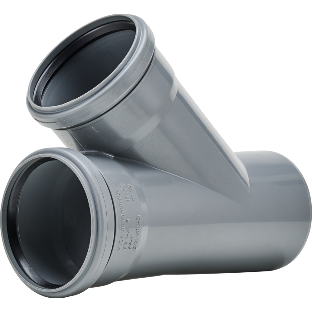 Marley HTEA-Abzweig DN 110/110 mit Winkel 45&deg; image number 2