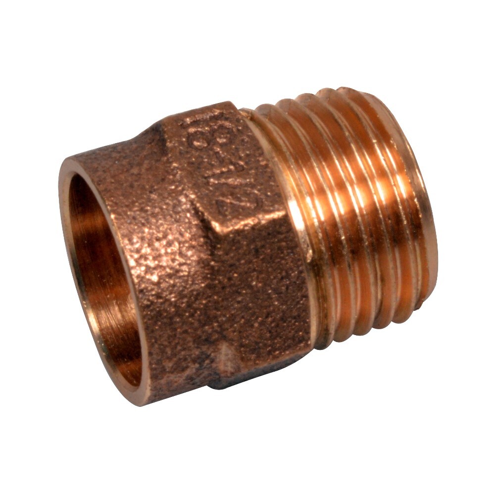 Übergangsnippel für Kupferrohr Rotguss 18 mm x ½'' Aussengewinde image number 0