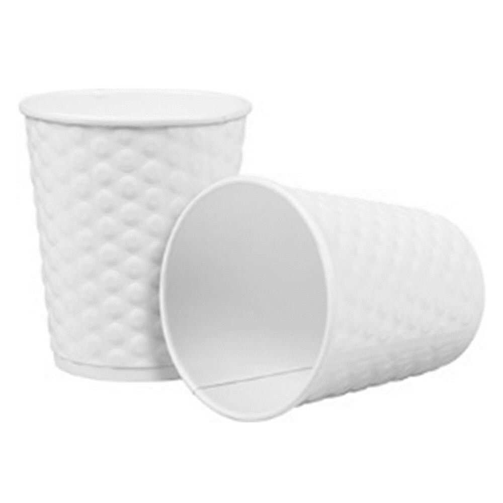 Thermobecher 0,2 Liter 25 Stück aus weißer Pappe mit 3D-Struktur image number 0