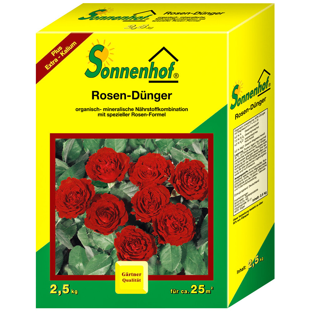 Rosendünger 2,5 kg für ca. 25 m²