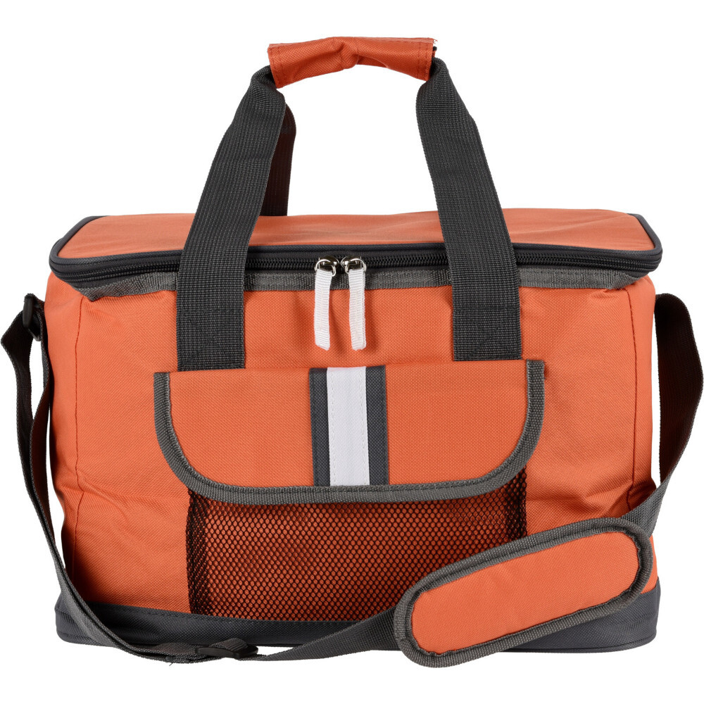 Kühltasche 18 Liter aus Polyester mit Reisverschluss in Orange