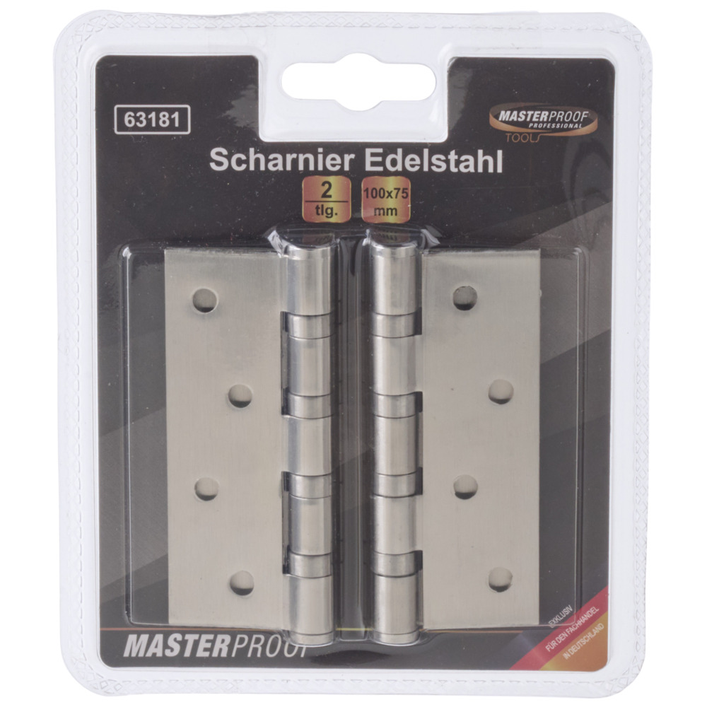 Scharnier Edelstahl 98x72 mm 2 St&uuml;ck
